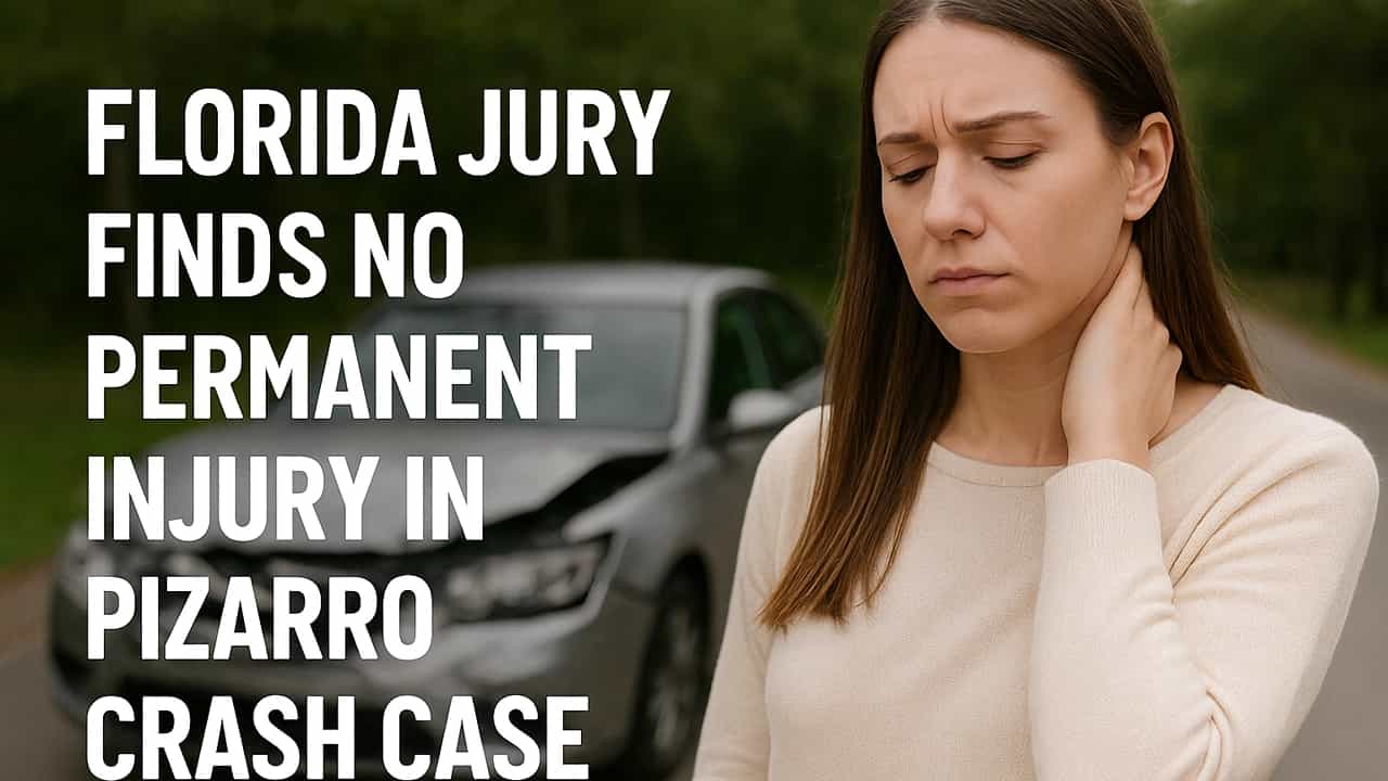 Florida Jury Finds No Permanent Injury in Pizarro Crash Case