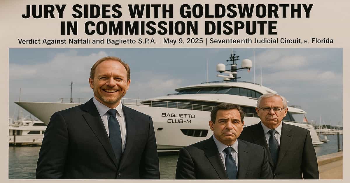 Yacht Broker Wins $806K Verdict Against Baglietto, Naftali